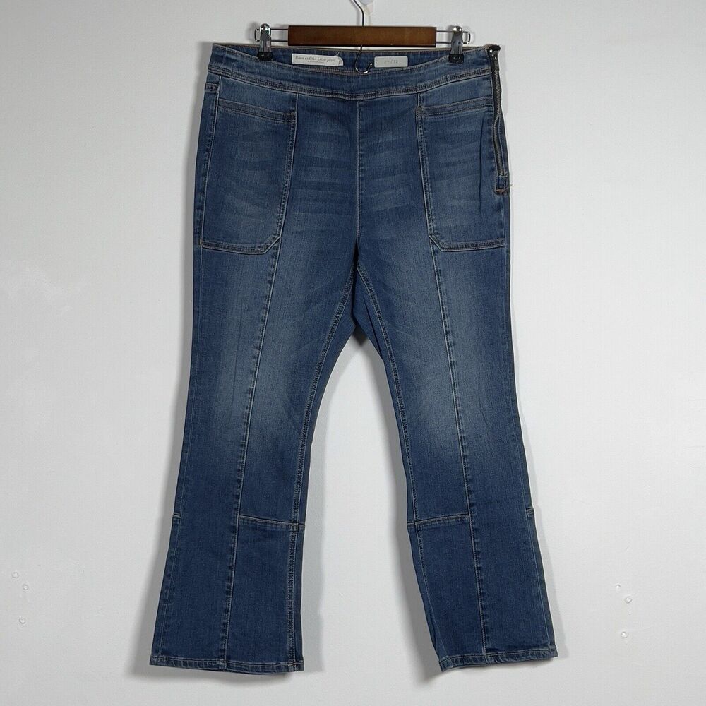 Anthropologie Pilcro Utility High Rise Cropped Bootcut Jeans Women Sz 32 - Picture 3 of 16